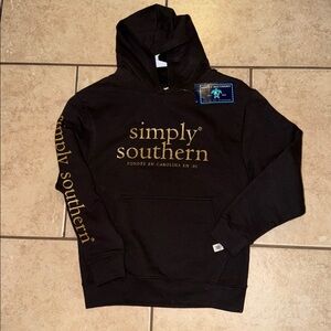 Simply Southern Youth Small Black Hoodie Sweater Fondee En Carolina En Turtles